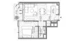 1 chambre Appartement plan d'étage «TYPE A», Palm Central Private Residences